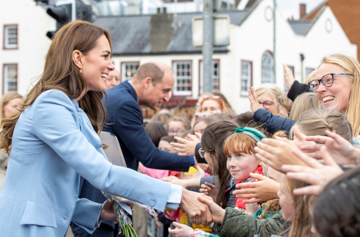 Kate, princesse de Galles en visite officielle à Belfast, le 6 octobre 2022. - Paul Faith - AFP