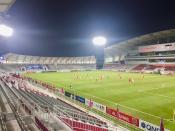 <p>Stars League leaders play out 4-1 win in front of a crowd of 155 in a 12,000 capacity stadium.</p>