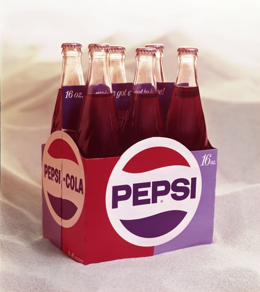 6 pack of glass bottled pepsi