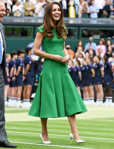 Karwai Tang/WireImage) Kate Middleton attends Wimbledon in 2021.