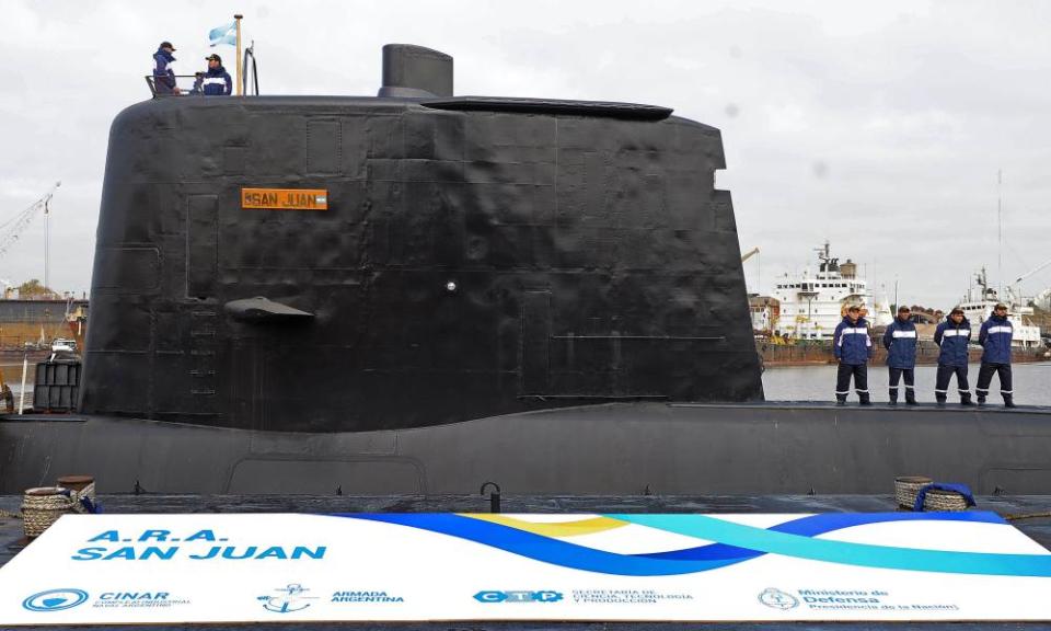 The San Juan submarine on 23 May 2014.