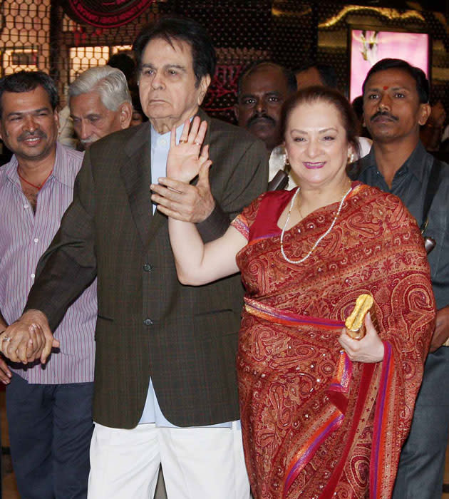 Dilip Kumar and Saira Banu at the premiere of his latest flick 'Talaash'