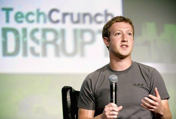 Facebook Chief Executive Mark Zuckerberg's appearance at the TechCrunch Disrupt conference in San Francisco on Tuesday marked his first interview since the company's disastrous debut as a public company in May. Since then, the stock has lost about half of its value. The stock rose $1.50, or 7.7%, to $20.93 in trading Wednesday.