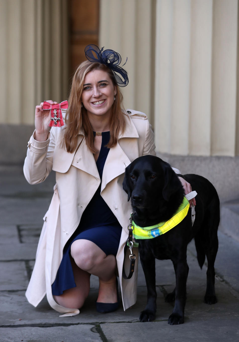 Libby Clegg after she was awarded an MBE by the Duke of Cambridge during an Investiture ceremony at Buckingham Palace, London.