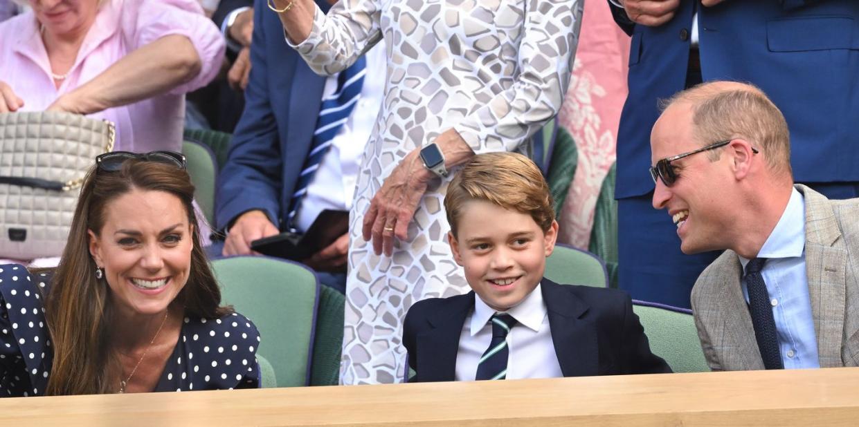 the duke and duchess of cambridge attend the wimbledon men's singles final