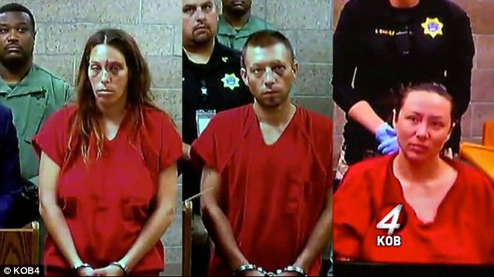 Martens, Gonzales and Kelley will face court early next year charged with the murder of 10-year-old VIctoria Martens. Photo: kob4