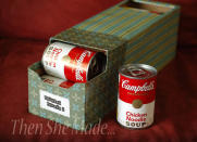 <body> <p>Why splurge on a commercial can stacker to stem the avalanche of soup cans in the <a rel="nofollow noopener" href=" http://www.bobvila.com/articles/how-to-paint-kitchen-cabinets/?bv=yahoo" target="_blank" data-ylk="slk:cabinet;elm:context_link;itc:0;sec:content-canvas" class="link ">cabinet</a>? You can make your own bargain version at home from an empty soda-can box. Cut a hole in the top of the box large enough to fit a soup can, then glue decorative paper to all four sides of the box to conceal its humble origins.</p> <p><strong>Related: <a rel="nofollow noopener" href=" http://www.bobvila.com/slideshow/17-creative-ways-to-reuse-cardboard-boxes-47420#.V-VBv5MrKRs?bv=yahoo" target="_blank" data-ylk="slk:17 Creative Ways to Reuse Cardboard Boxes;elm:context_link;itc:0;sec:content-canvas" class="link ">17 Creative Ways to Reuse Cardboard Boxes</a> </strong> </p> </body>