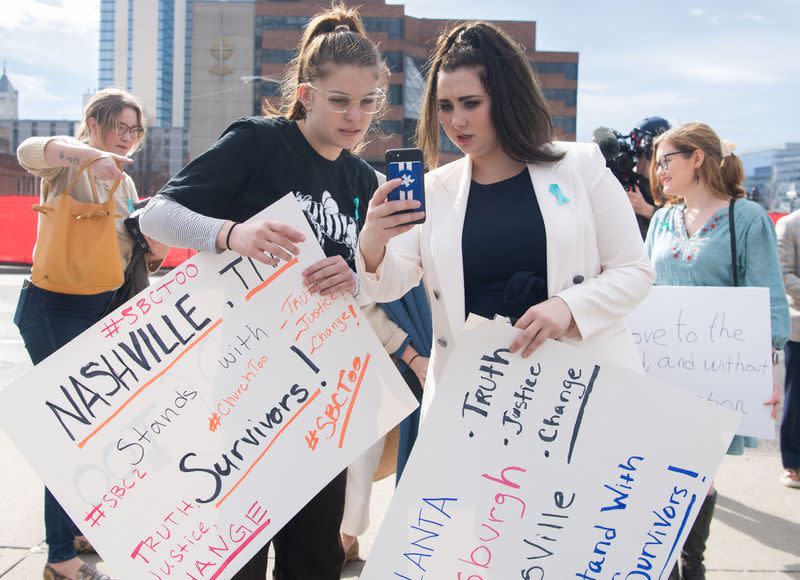 Activists call for better policies in the convention to prevent sexual abuse in churches in Nashville