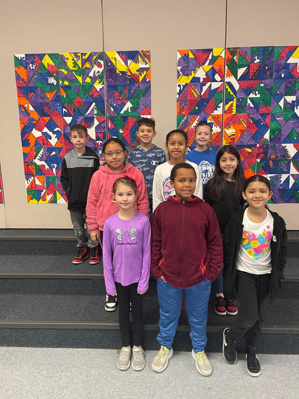 Third grade students include, front row, Olivia Pierschbacher, Alex Amendosh, Illiana Rosado. Middle row, Valeria Reyes-Cantaderio, Jessica Aguilar-Torrez, Violetta Ramirez. Back row, Dallas Channell, Julian Rios-Robles, Ella Hardy. Not pictured, Freddie Martinez-Najarro.