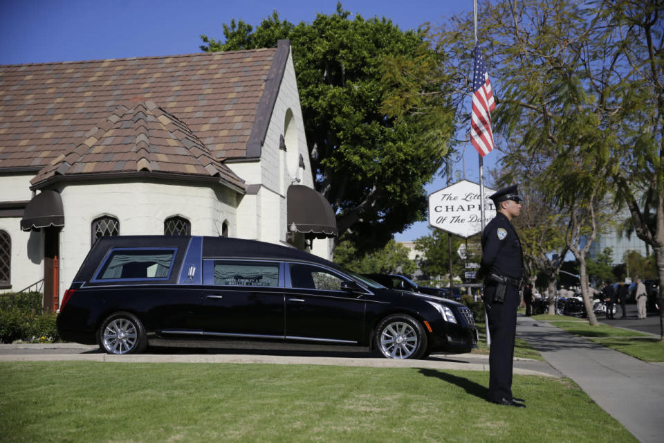 Hearse at the chapel