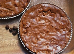 Mocha Chocolate Chip Brownie Tarts