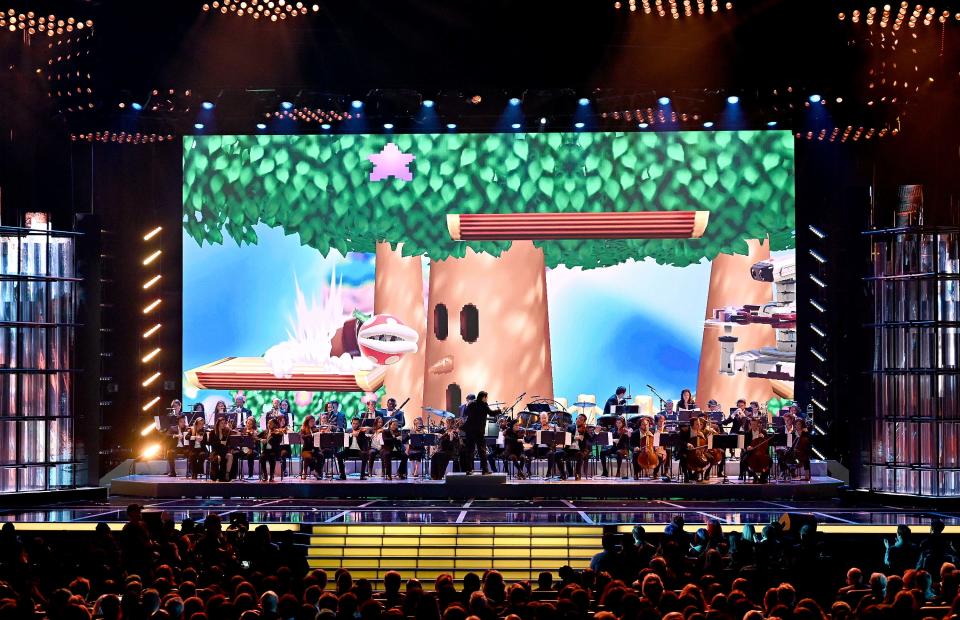 During The Game Awards at the Microsoft Theater in Los Angeles on December 12, 2019, The Game Awards Orchestra played.