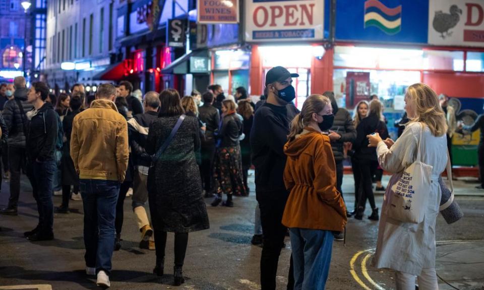 Drinkers in Soho