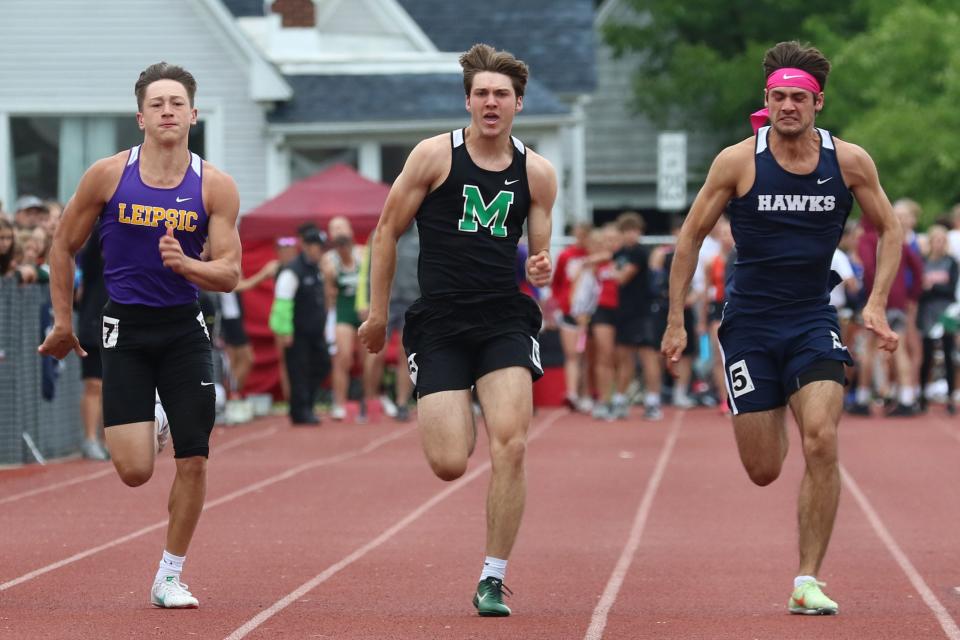 Margaretta's Jake Leibacher runs the 100.