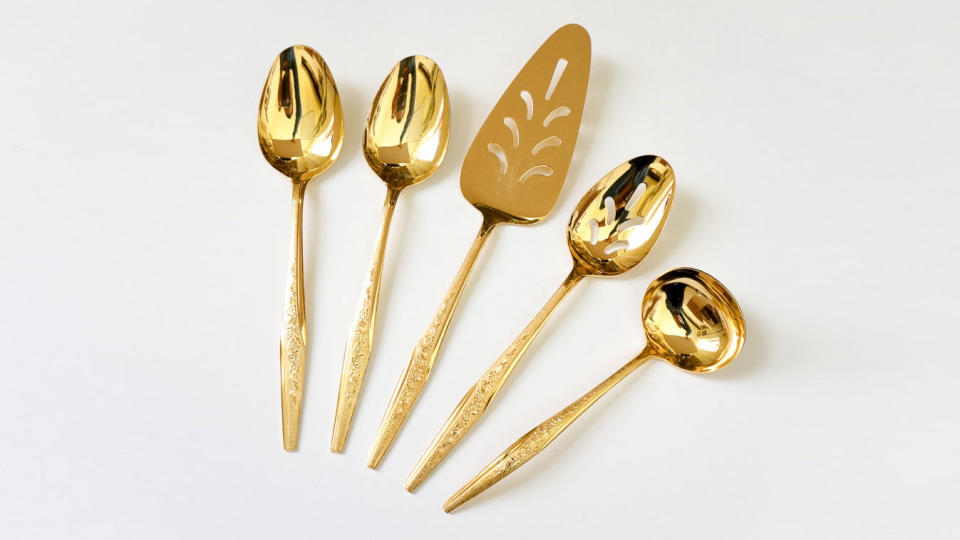 Gold Vintage Serving Utensils