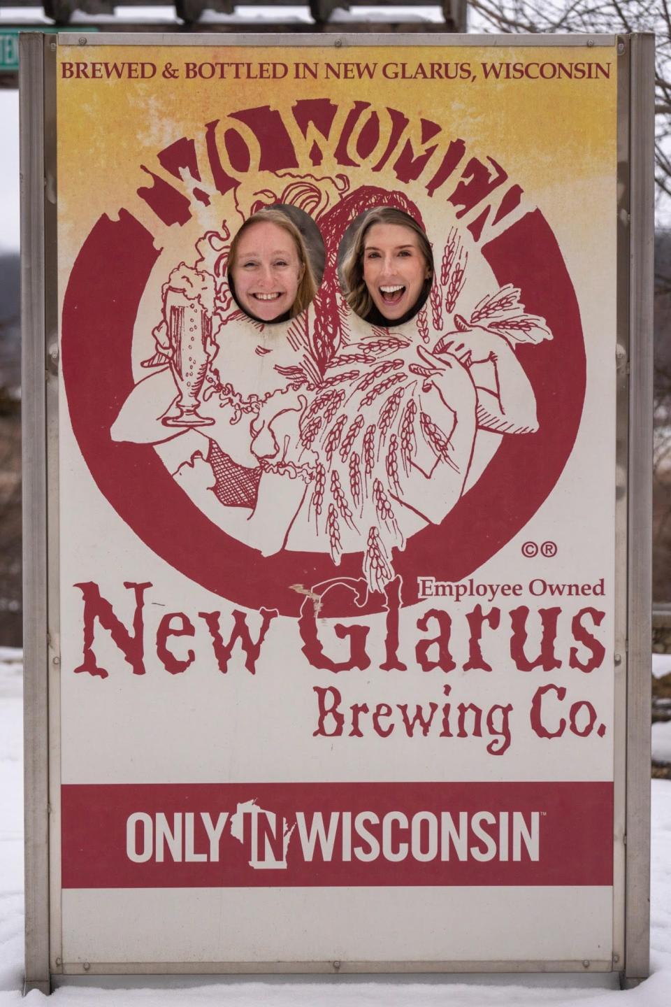 Milwaukee Journal Sentinel reporters Madeline Heim (left) and Caitlin Looby visit New Glarus Brewing Company to interview cofounder Dan Carey about how beer production could be affected by climate change.