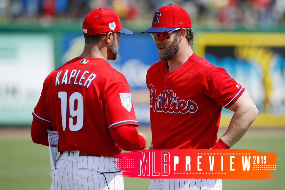 The Phillies did well adding Bryce Harper, but who else has a case for best offseason? Our crew examines. (Getty Images)