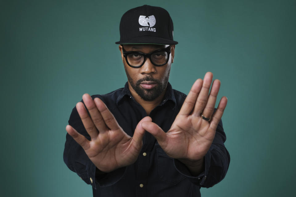 FILE - In tis July 26, 2019 file photo, Wu-Tang Clan member RZA poses for a portrait during the Television Critics Association Summer Press Tour in Beverly Hills, Calif. RZA turns 51 on July 5. (Photo by Chris Pizzello/Invision/AP, File)