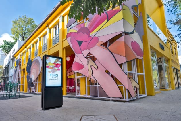 Antonio Lopez's Illustrations Adorn Fendi Caffè, Pop-up in Miami