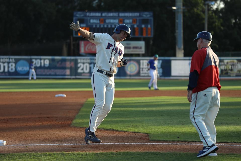 Florida Atlantic's Nolan Schanuel hit 18 home runs this season, including three against Florida and two against Miami. Nolan Schanuel played three years at Park Vista High before accepting a scholarship to FAU.