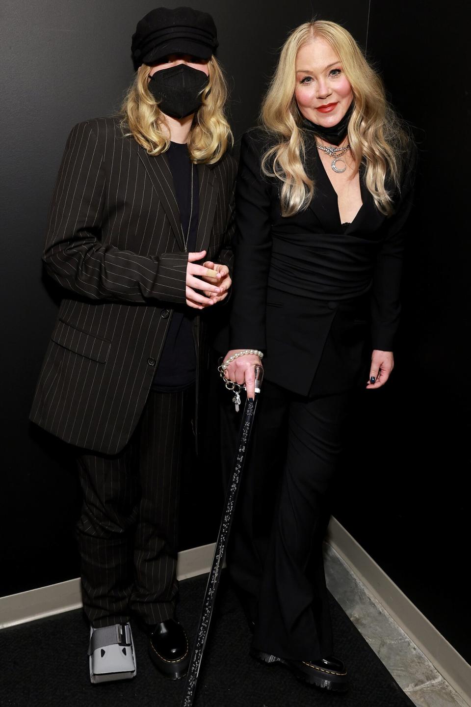 Sadie Grace LeNoble and Christina Applegate attend the 28th Annual Critics Choice Awards at Fairmont Century Plaza on January 15, 2023 in Los Angeles, California.