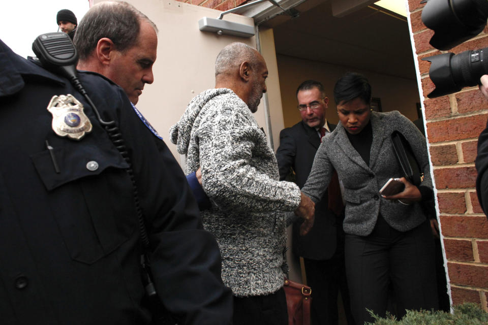 US comedian Bill Cosby Dec. 30, 2015 at the Court House in Elkins Park, Pennsylvania to face arraignment on charges of aggravated indecent assault.&nbsp;