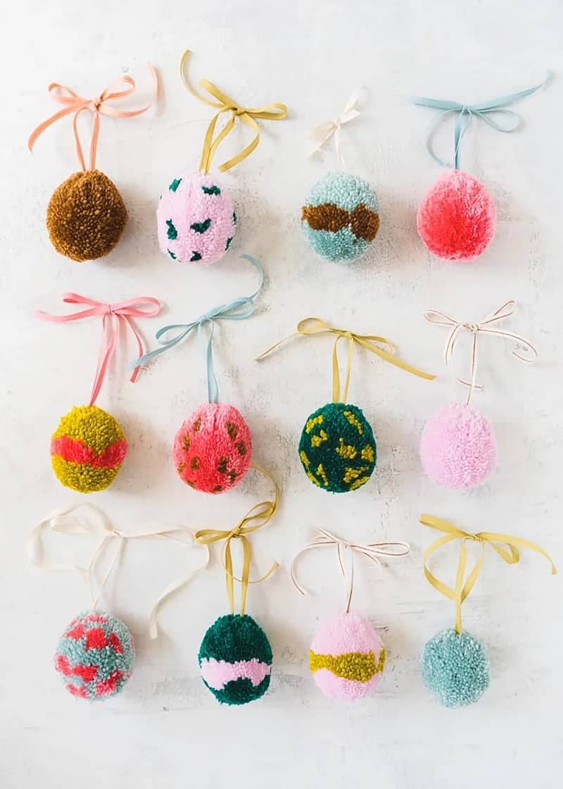 Easter egg pom poms