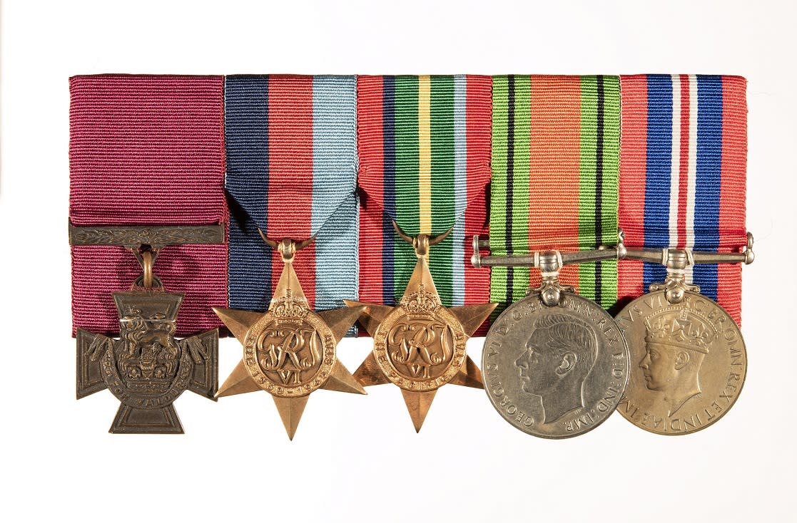 The medal collection of war hero Arthur Scarf. (RAF Museum)