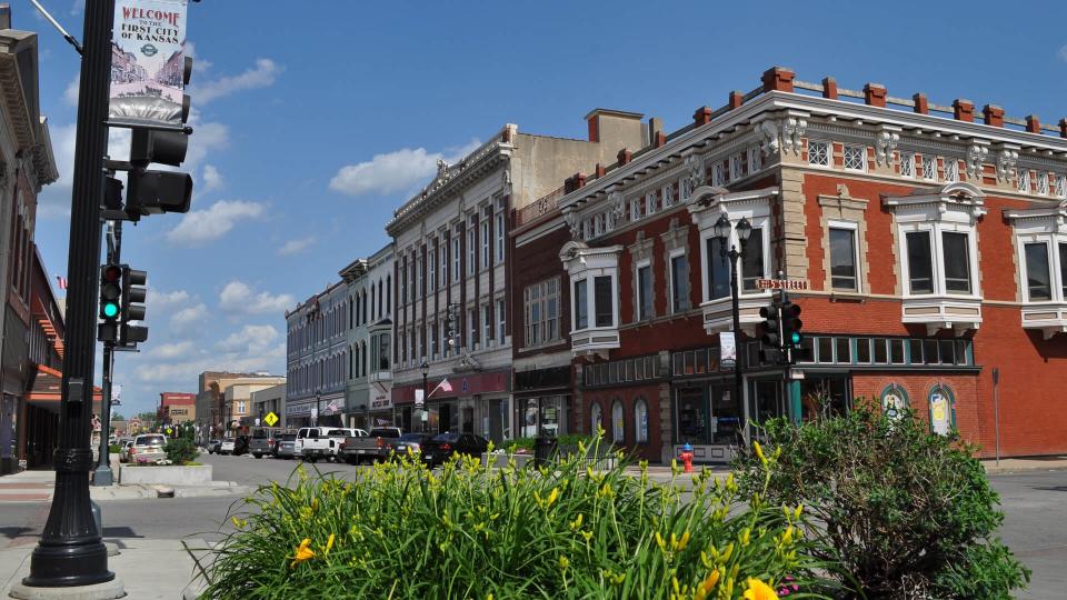 Downtown Leavenworth Kansas.