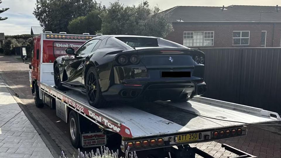 Ferrari seized after driver exceeded the speed limit by 76 km/h