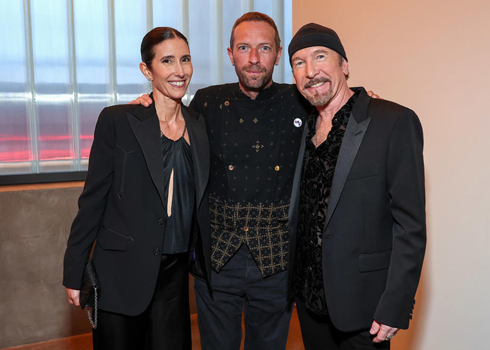 Morleigh Steinberg, Chris Martin and The Edge at Venice Family Clinic's Inaugural HEART (Health And Art) Gala, Cocktails, Culver City, California - 11 May 2024