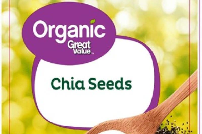 Some packages of 32-ounce Great Value organic black chia seeds sold in Walmart stores throughout the nation are recalled due to potential salmonella contamination. Photo courtesy U.S. Food and Drug Administration
