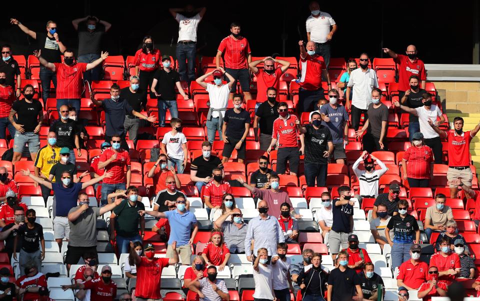 Charlton fans in attendance during the defeat by Doncaster (Getty Images)