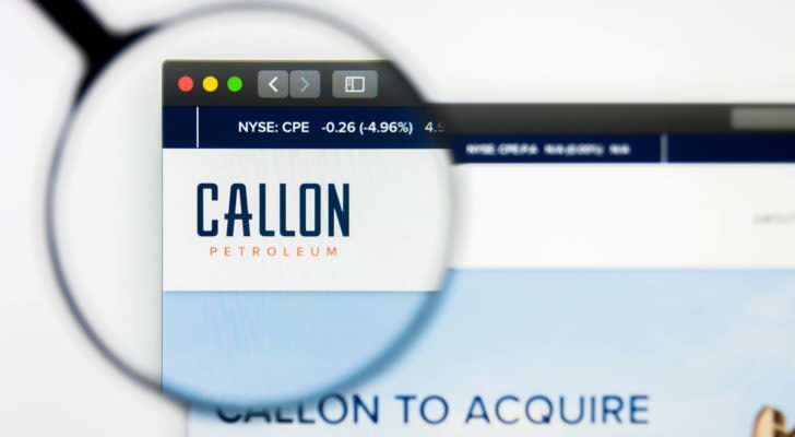 The Callon Petroleum (CPE) logo displayed on a web browser