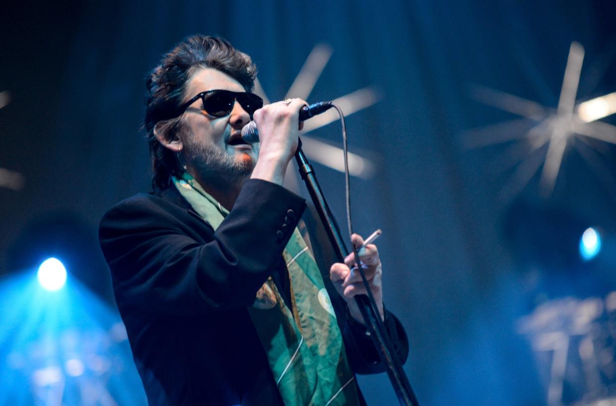 Shane MacGowan of the Pogues performing last night (Getty Images)