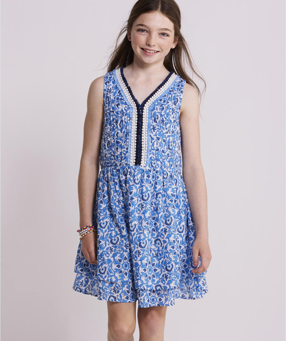 <p><a href="https://go.redirectingat.com?id=74968X1596630&url=https%3A%2F%2Fwww.vineyardvines.com%2Fgirls-dresses%2Fgirls-tile-print-pintuck-dress%2F7Q001498.html&sref=https%3A%2F%2Fwww.womansday.com%2Fstyle%2Ffashion%2Fg44203600%2Fmommy-and-me-outfit-ideas%2F" rel="nofollow noopener" target="_blank" data-ylk="slk:Shop Now;elm:context_link;itc:0;sec:content-canvas" class="link ">Shop Now</a></p><p>Vineyard Vines</p><p>vineyardvines.com</p><span class="copyright">Vineyard Vines</span>