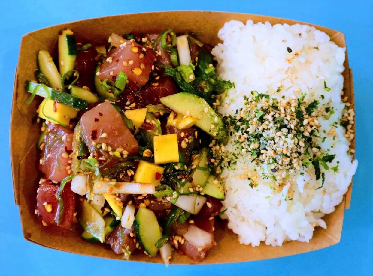 Raw fish from Poke Poke is one of our healthy-eating staples.