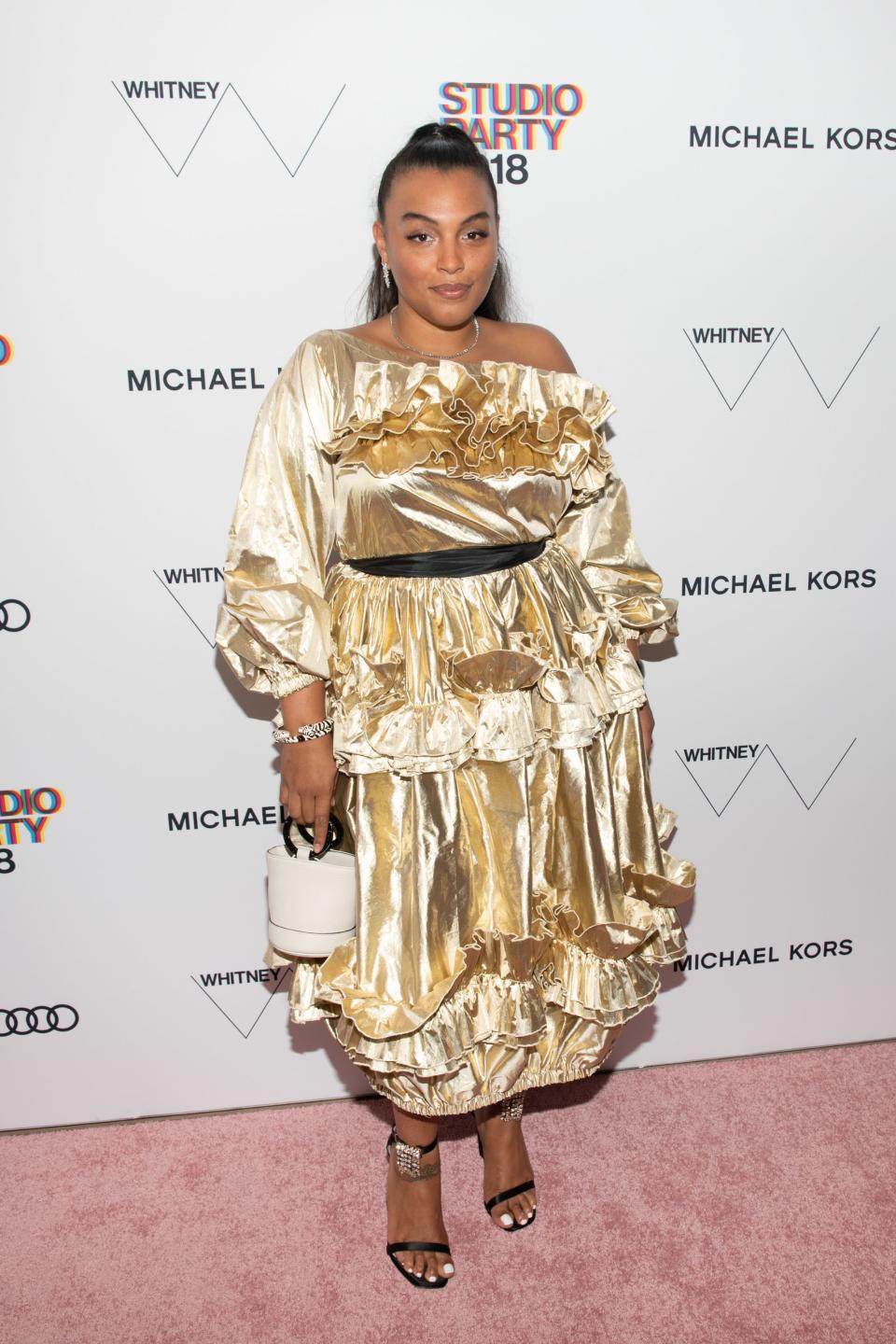 <p>WHO: Paloma Elsesser</p> <p>WHAT: Molly Goddard and Simon Miller bag</p> <p>WHERE: At the Whitney Museum Studio Party, New York City</p> <p>WHEN: May 22, 2018</p>