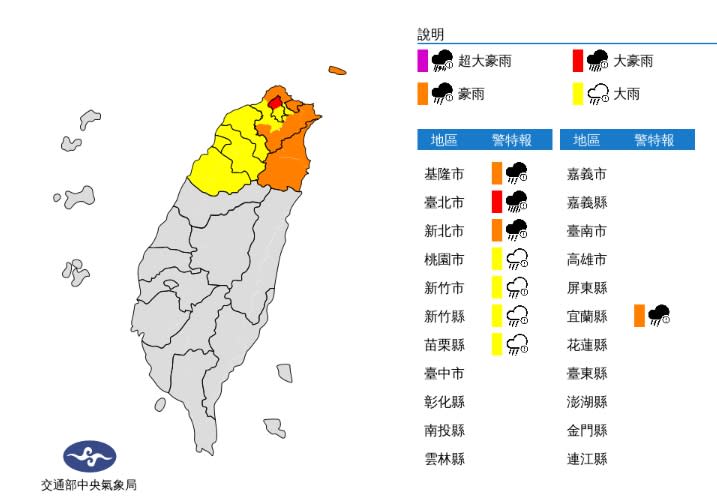 （中央氣象局）