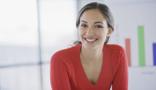 Portrait of businesswoman, smiling