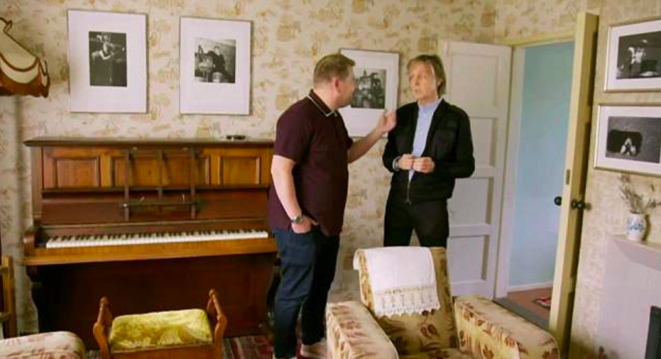 During the show, they even stopped off at Paul McCartney’s family home where he lived before The Beatles took off and wrote some of their most famous songs. Source: CBS