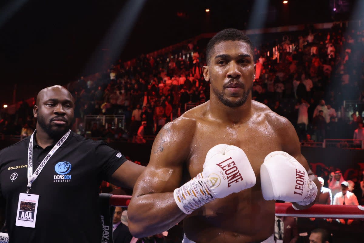 Options: Anthony Joshua enjoyed a statement win over Otto Wallin in Riyadh (AFP via Getty Images)