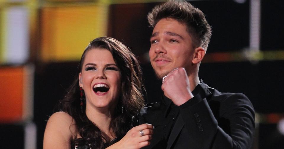 Saara Aalto and Matt Terry at The X Factor Live Finals 2016 (Copyright: Syco / Thames / Dymond)