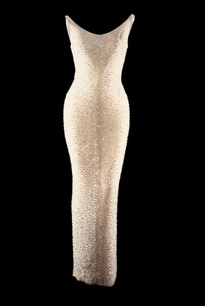 Topping the list is Marilyn Monroe’s iconic "Happy Birthday Mr. President" dress, which sold for an impressive $1,267,500 in 1999. The evening gown is encrusted with graduated rhinestones embroidered in a rosette motif.
