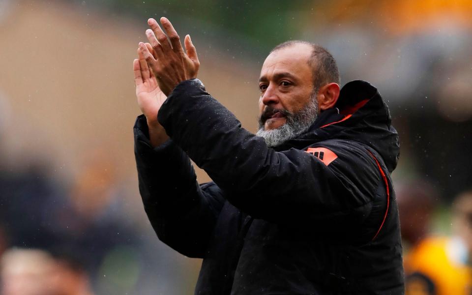 Nuno Espirito Santo acknowledges fans after during an emotional farewell to Wolves - ACTION IMAGES 