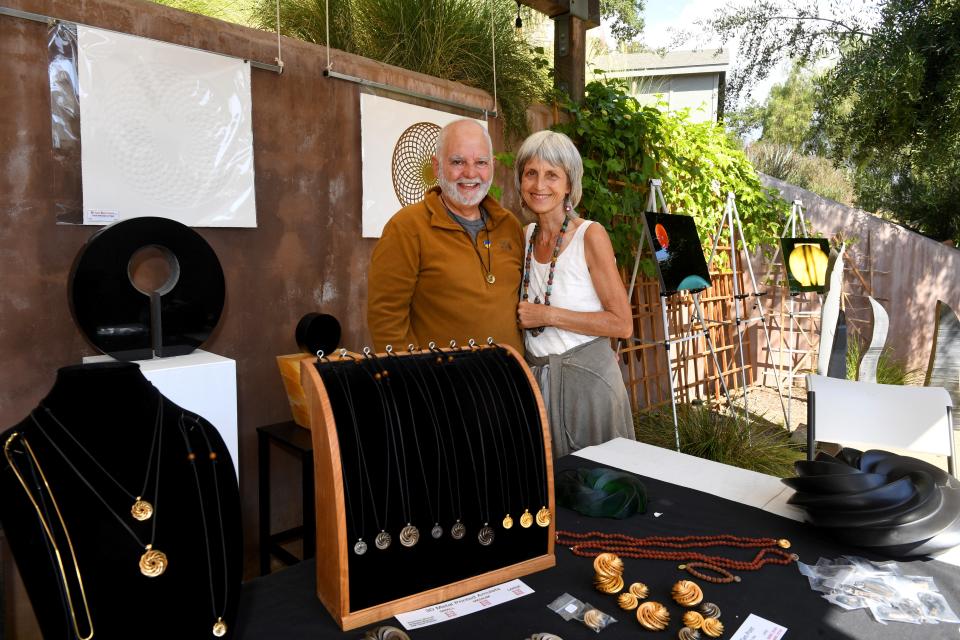 Ojai resident and artist Brian Berman and wife Lisa participate in the Ojai Studio Artists tour on Oct. 10 as the couple prepares to move to Poland to help with Ukrainian refugees in the coming weeks.