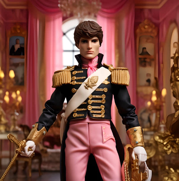 photo of the historical figure as a plastic Barbie doll