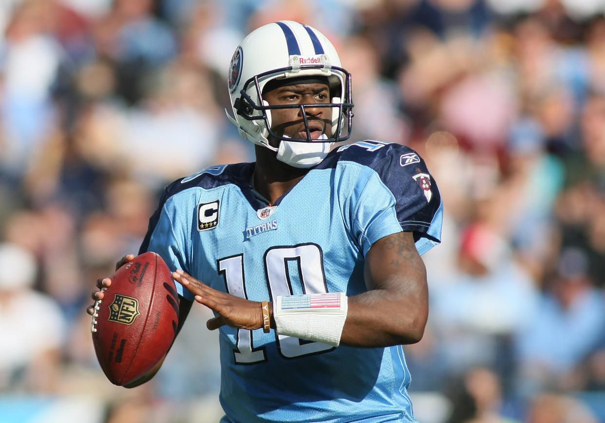 Former Titans quarterback Vince Young was arrested for DWI on Monday in Texas. (Greg McWilliams/Getty Images)