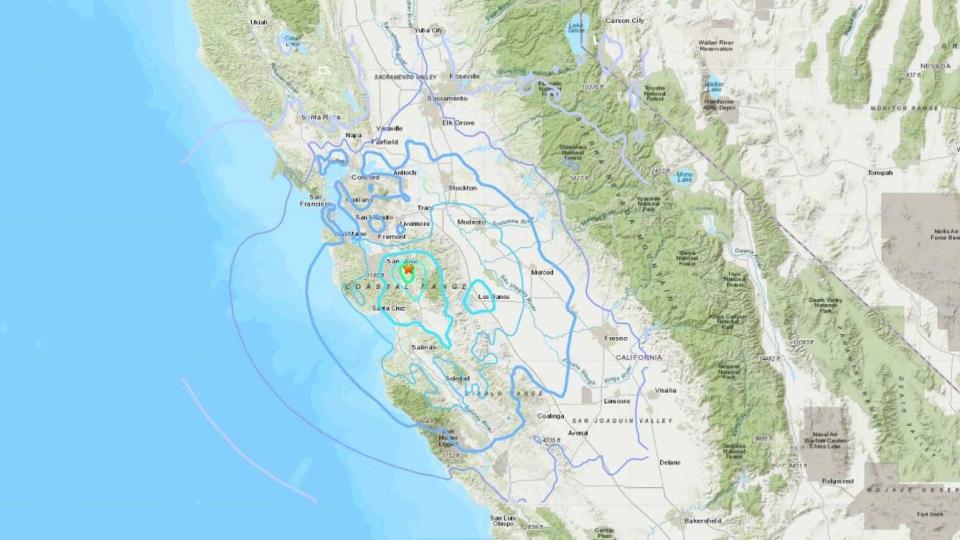  A magnitude 5.1 earthquake rattled the San Francisco Bay Area Tuesday.  / Credit: CBS Bay Area