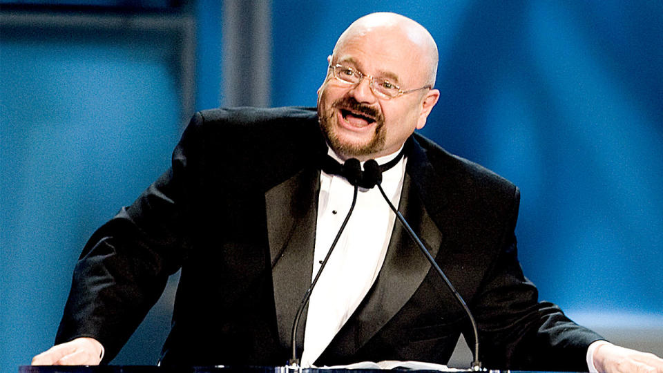 The WWE universe pays its respects to Howard Finkel after the legendary ring announcer died on Thursday. (Getty Images)